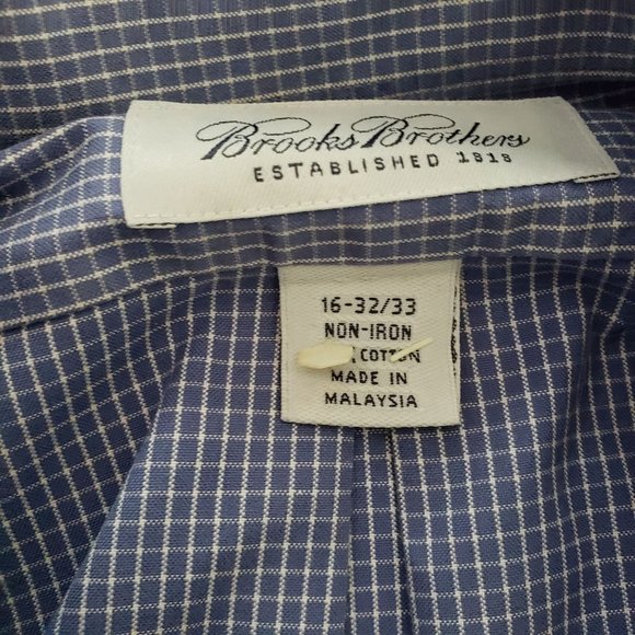 Brooks Brothers Micro Plaid Button Down Shirt Non - Picture 8 of 8
